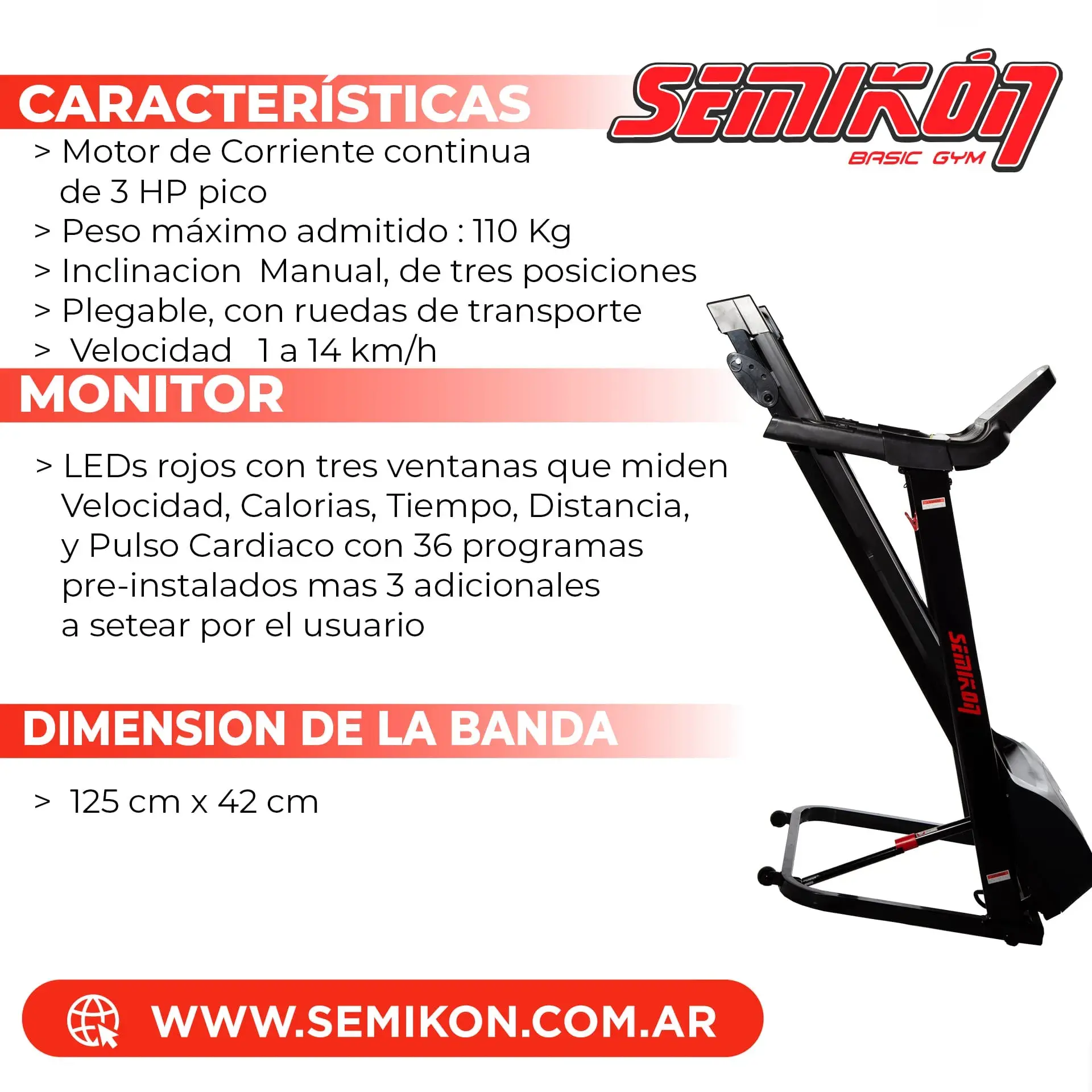 Cinta motorizada - TE006D/2HA