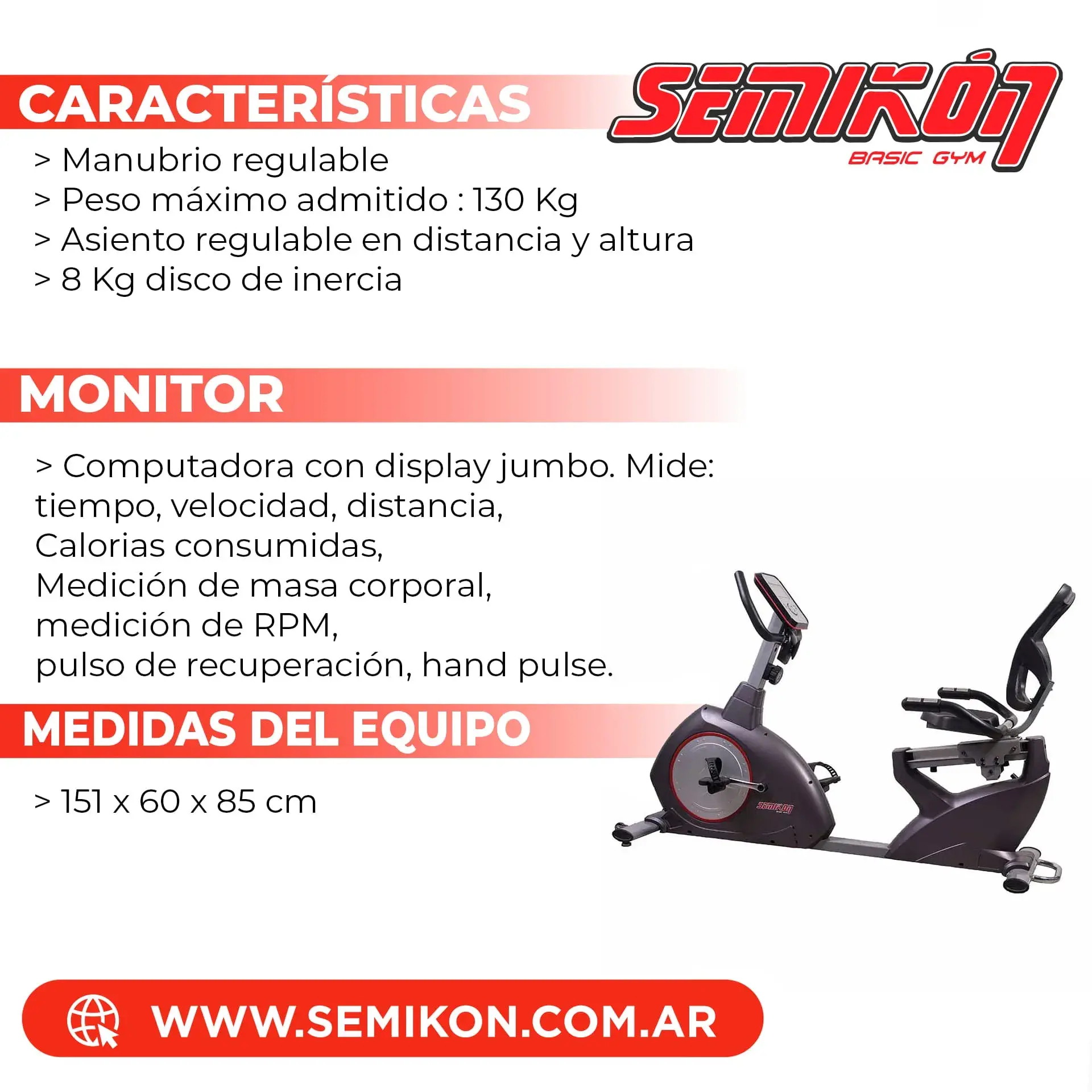 Bicicleta recumbente - TE9915