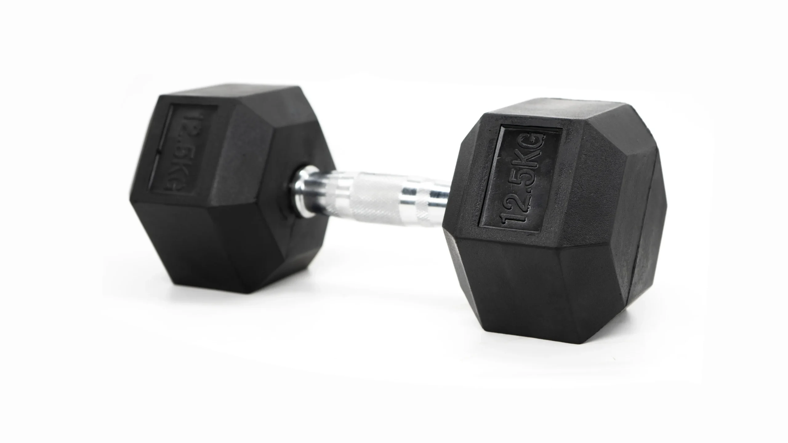 Mancuernas hexagonales engomadas 12,5kg