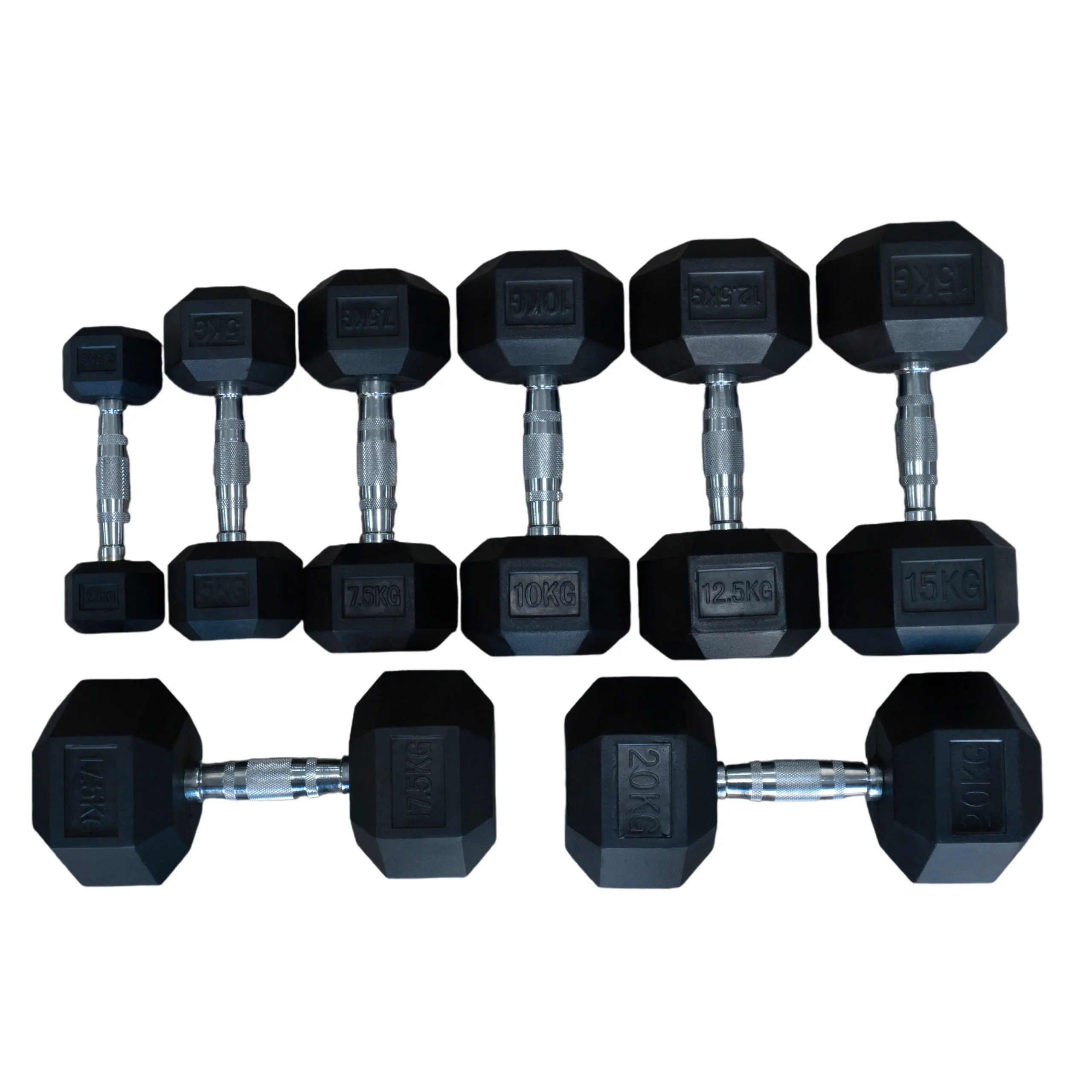 Mancuernas hexagonales engomadas