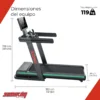 Cinta de correr profesional plegable - Semikon TEAC216